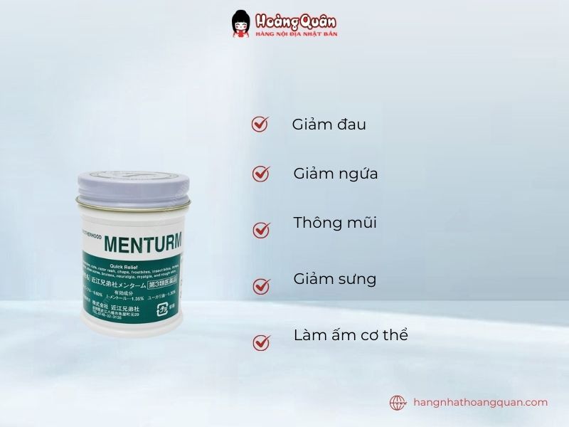 Công dụng dầu Cù Là Menturm Omi