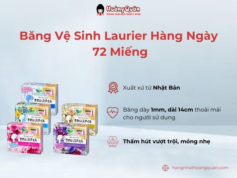 Băng vệ sinh Laurier hằng ngày thấm hút vượt trội