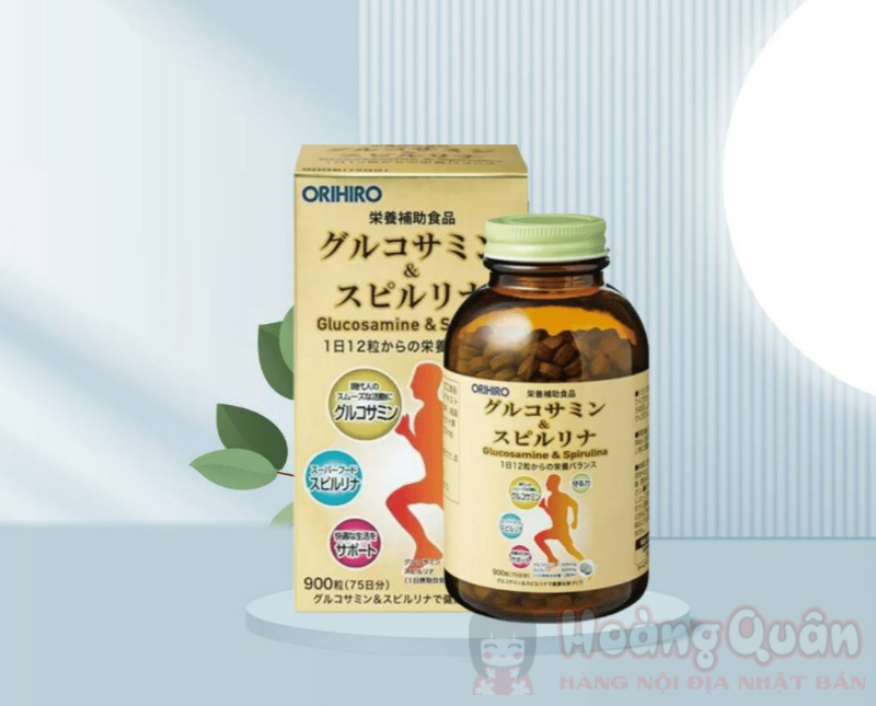 Viên uống Glucosamine và tảo Spirulina Orihiro 900 viên