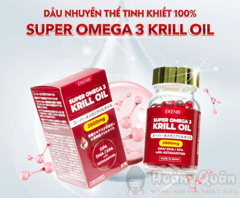 Dầu nhuyễn thể Super Omega 3 Krill Oil 2000mg Eikenbi