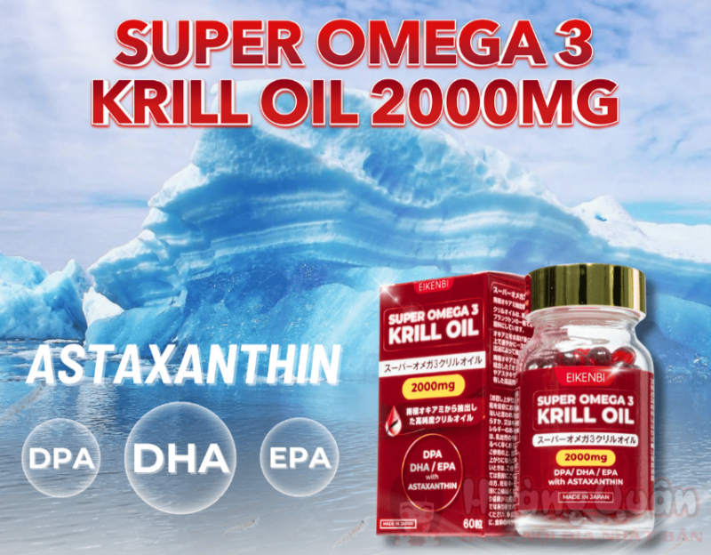 Viên Uống Dầu Nhuyễn Thể Super Omega 3 Krill Oil Eikenbi
