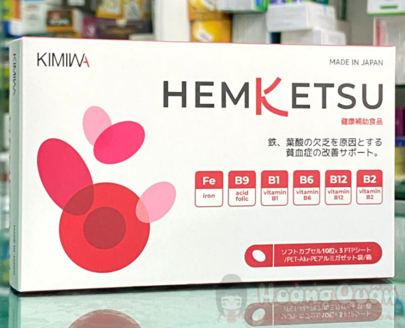 Hemketsu - hỗ trợ cải thiện thiếu máu do thiếu sắt, acid folic