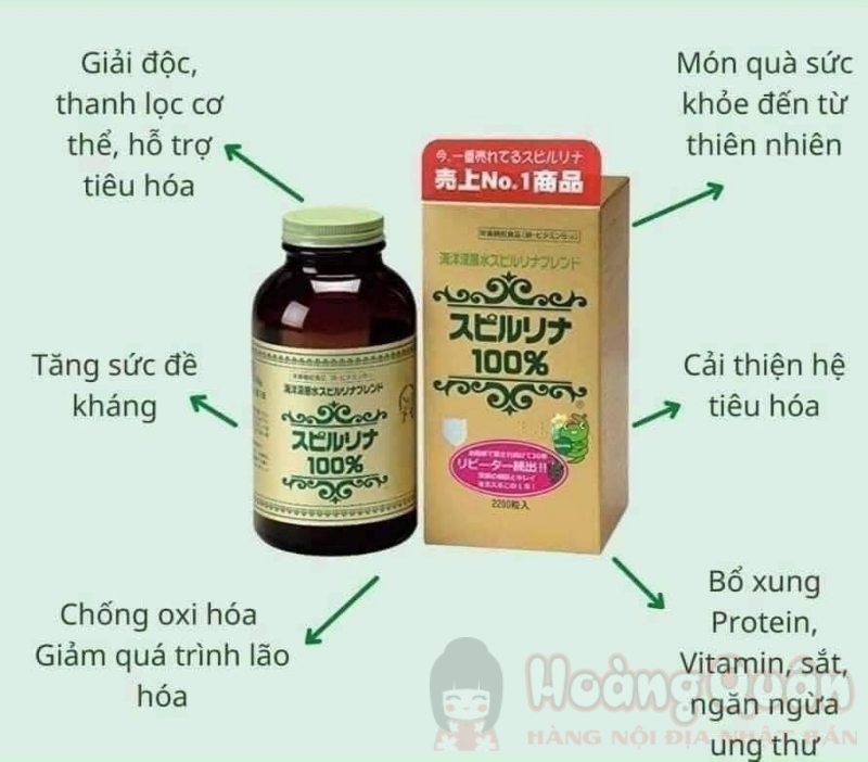 Tảo Xoắn Spirulina - Tảo Xoắn Nhật Bản cao cấp chính