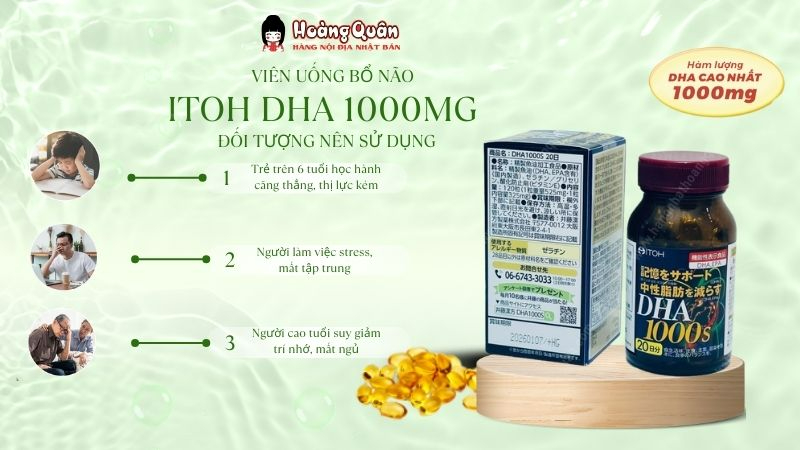 cách dùng Viên Uống Bổ Não ITOH DHA 1000mg