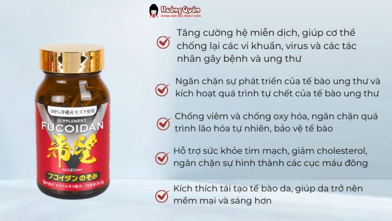 Fucoidan Nozomi hộp 150 viên