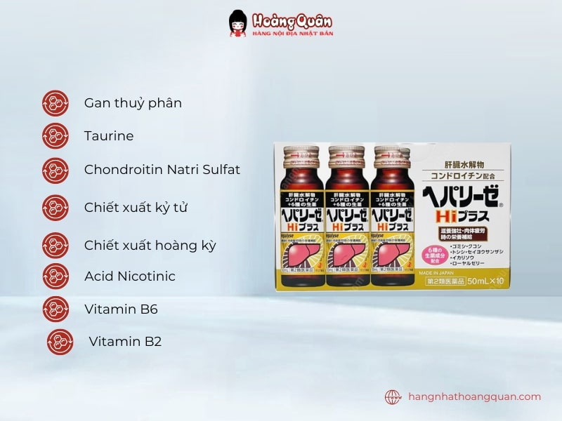 thành phần Nước Uống Bổ Gan Hepalyse HI 50ml