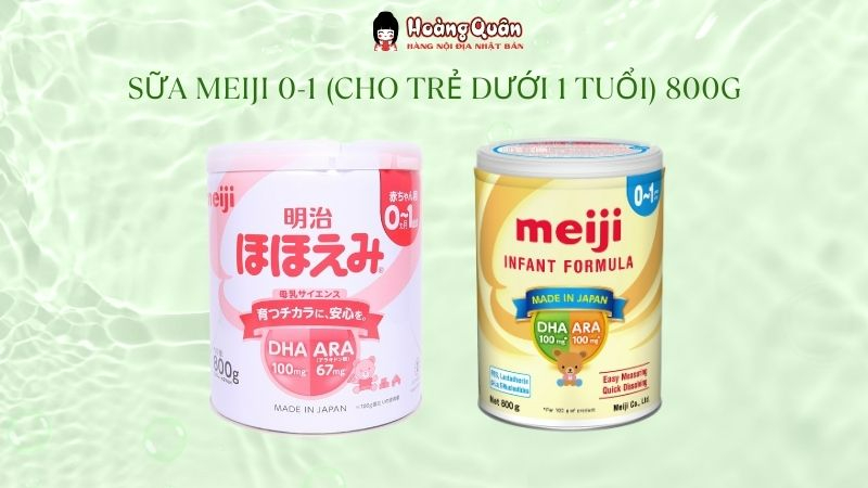 ưu điểm Sữa Meiji số 0 800g (0-1 tuổi)