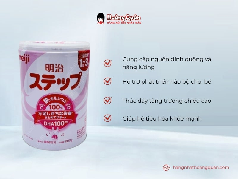 tác dụng Sữa Meiji 1-3 (Cho bé Trên 1 Tuổi)