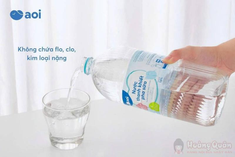 thành phần dinh dưỡng Nước Thanh Khiết Pha Sữa AOI 1,5L
