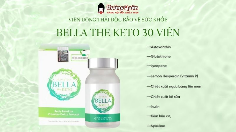 thành phần Viên uống thải độc bảo vệ sức khỏe Bella the Keto