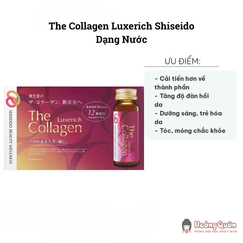 thành phần The Collagen Luxerich Shiseido Dạng Nước
