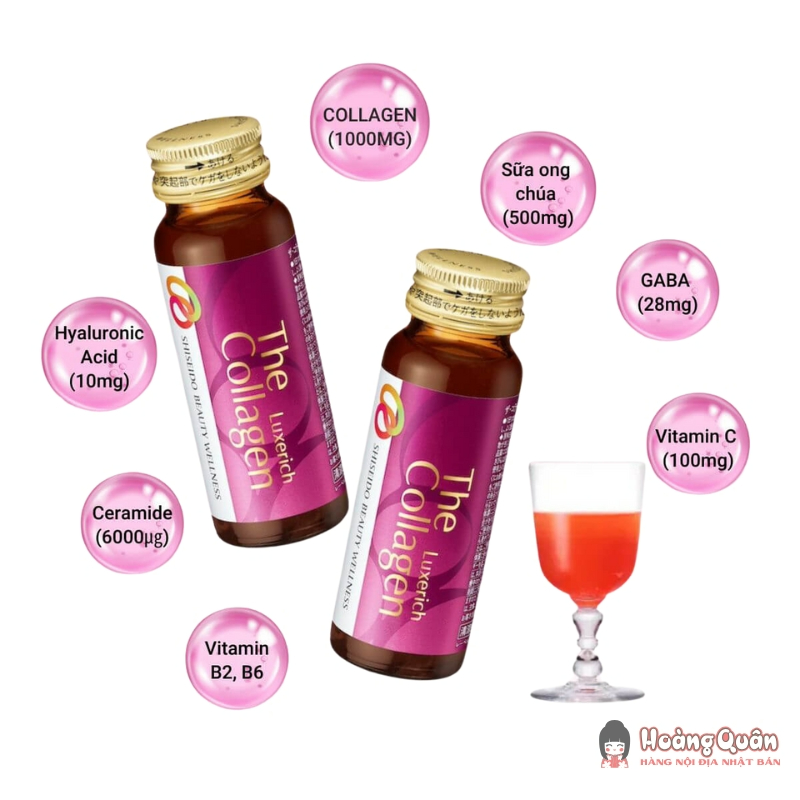 công dụng The Collagen Luxerich Shiseido Dạng Nước