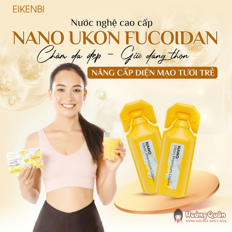 Nước Uống Tinh Chất Nghệ Nano Ukon Premium Liquid Eikenbi