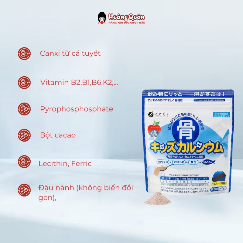 Bột Canxi Cá Tuyết Fine Japan 140g