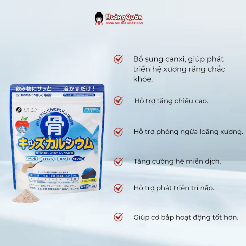 Bột canxi cá tuyết Nhật Bản Fine Japan Bone's 140g