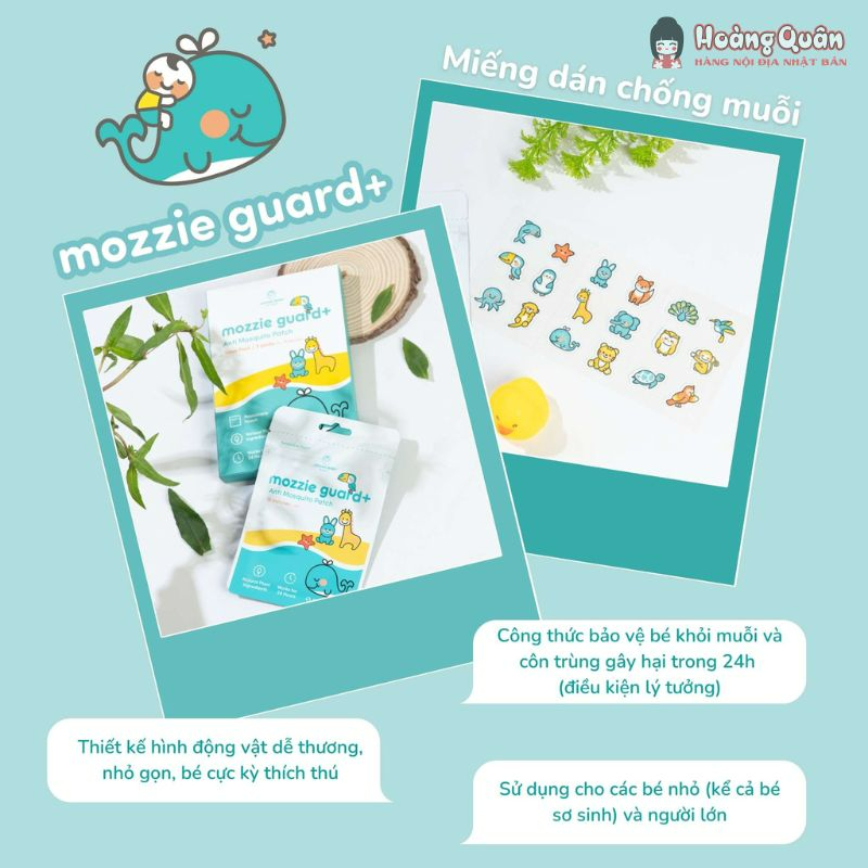 công dụng Miếng dán chống muỗi Mozzie guard+ Joona Baby Hàn Quốc - 54 miếng