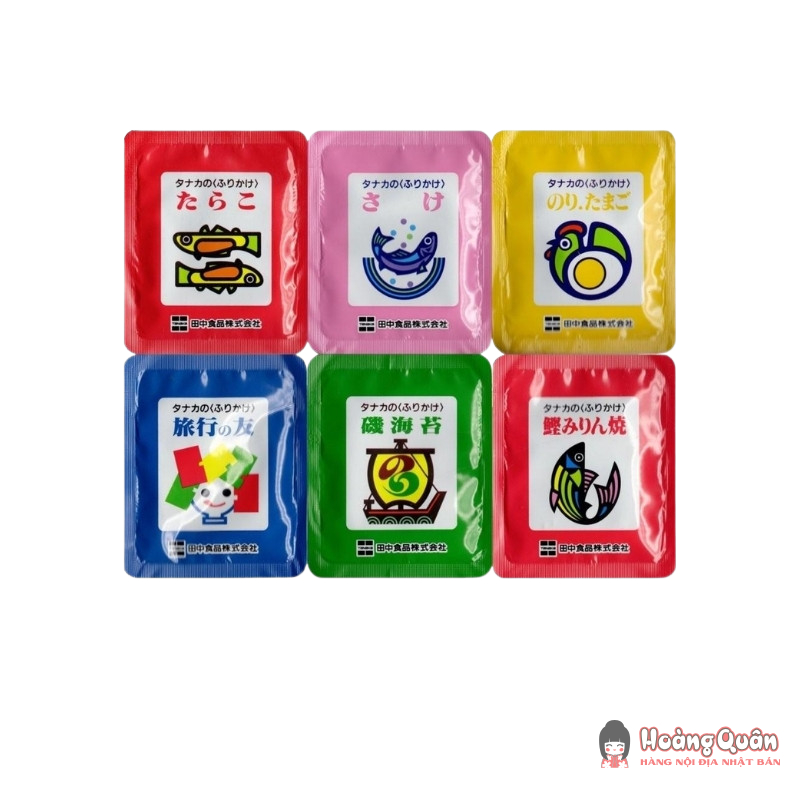 công dụng Gia Vị Rắc Cơm Mini Mix Tanaka 6 Vị (30Gói x2g) (1T/30g)