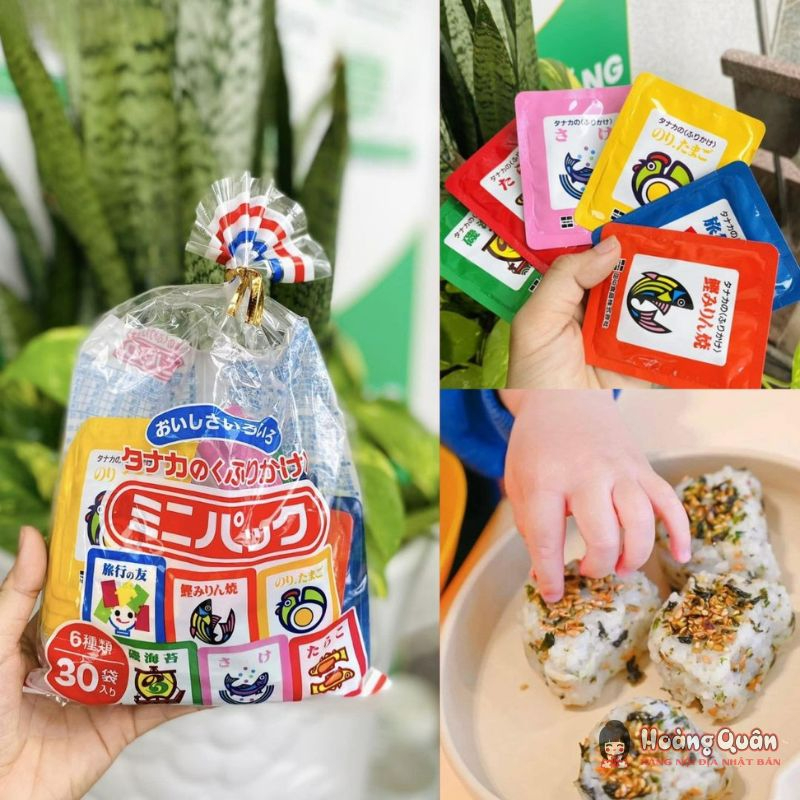 thành phần Gia Vị Rắc Cơm Mini Mix Tanaka 6 Vị (30Gói x2g) (1T/30g)