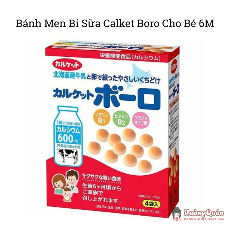 Bánh Men Bi Sữa Calket Boro Cho Bé 6M