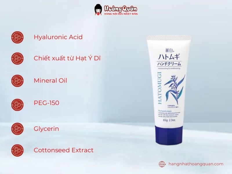 Kem dưỡng da tay Reihaku Hatomugi Hand Cream