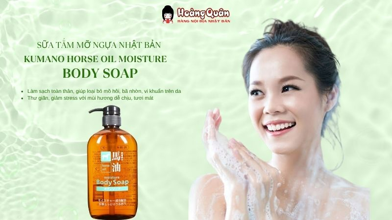 Sữa tắm chiết xuất mỡ ngựa Kumano 600mL