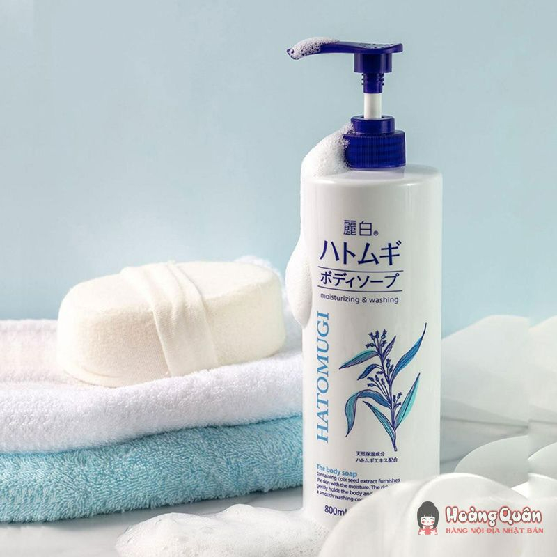 ưu điểm Sữa tắm dưỡng ẩm và làm sáng da Reihaku Hatomugi Body Soap