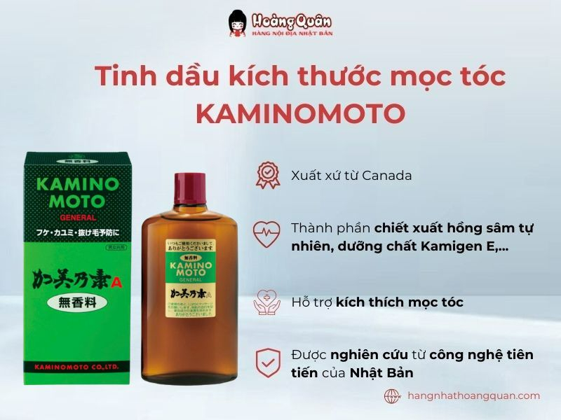 Tinh chất mọc tóc Kaminomoto màu xanh 200ml