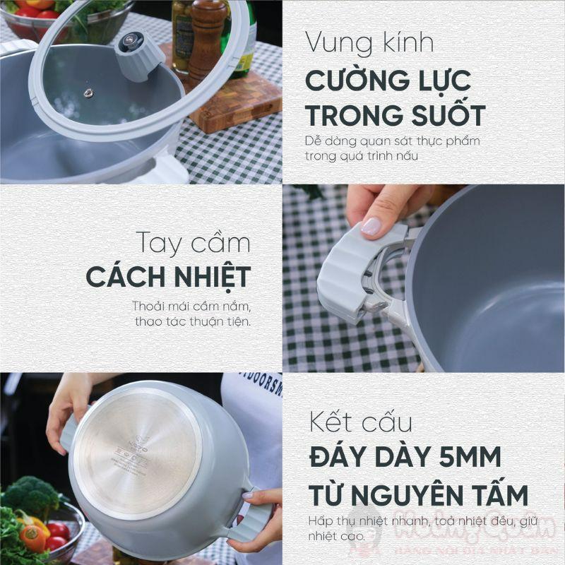 Nồi Nhôm Đúc Kaiyo Full Induction Ocean Waves 20Cm