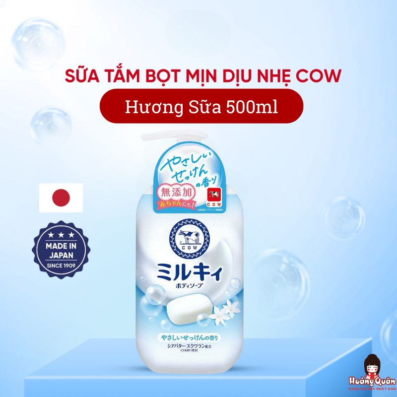 Sữa Tắm Bọt Mịn Dịu Nhẹ Cow Hương Sữa 500ml giá tốt