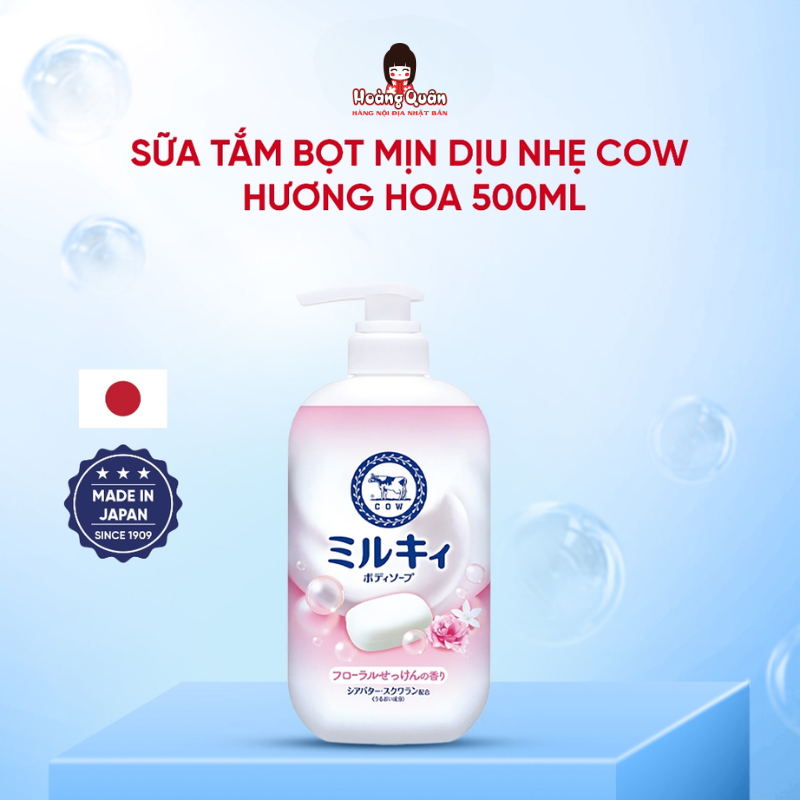 Sữa Tắm Bọt Mịn Dịu Nhẹ Cow Hương Hoa 500ml giá tốt