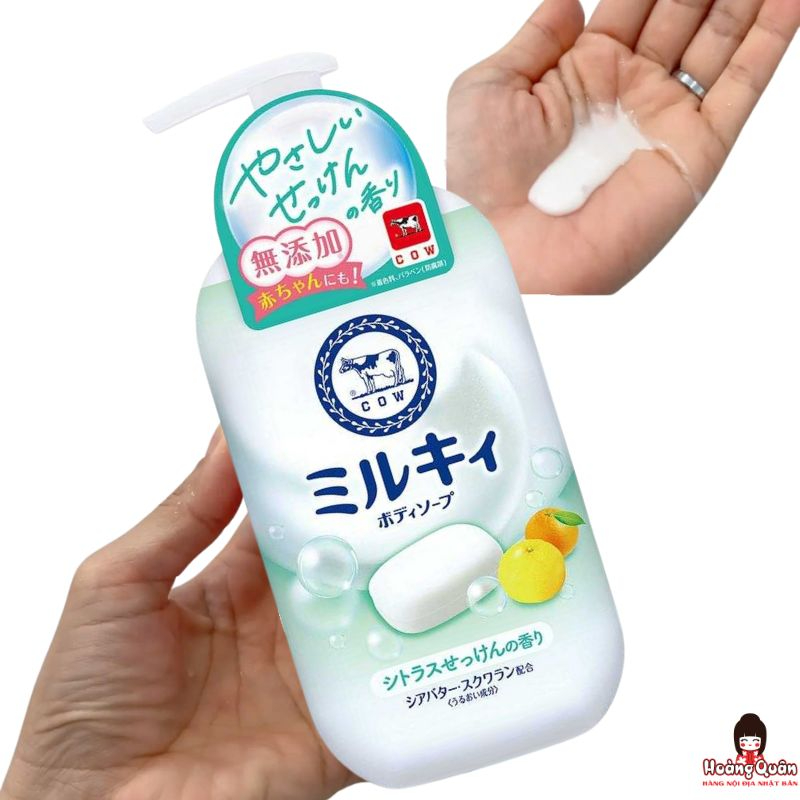 Sữa Tắm Bọt Mịn Dịu Nhẹ Cow Hương Cam Chanh 500ml uy tín