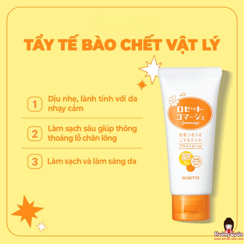 Gel tẩy tế bào chết Rosette Gommage Bright Peel 120g cam giá rẻ