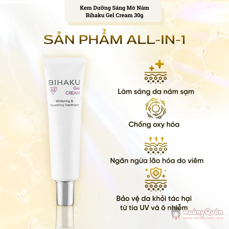 Kem dưỡng sáng mờ nám Bihaku Gel Cream 30g giá rẻ
