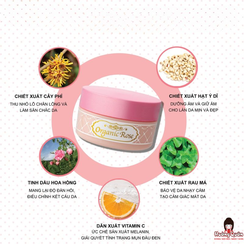 Gel dưỡng da Meishoku Organic Rose 90g chính hãng