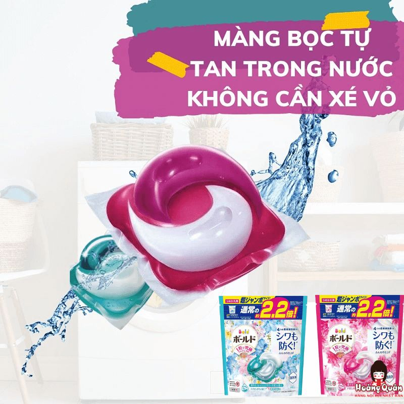 Viên giặt xả 4in1 Gelball Bold 24 viên giá rẻ