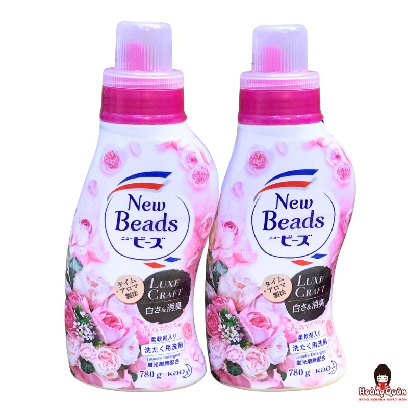 Nước giặt Kao New Beads hoa hồng 780g