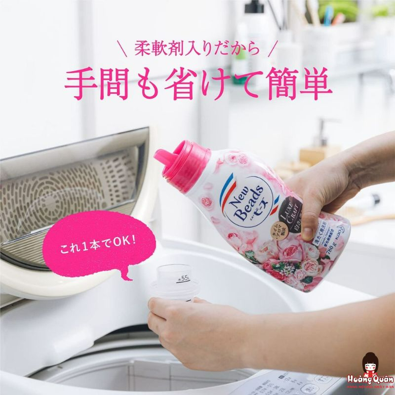 Nước giặt Kao New Beads hoa hồng 780g giá tốt