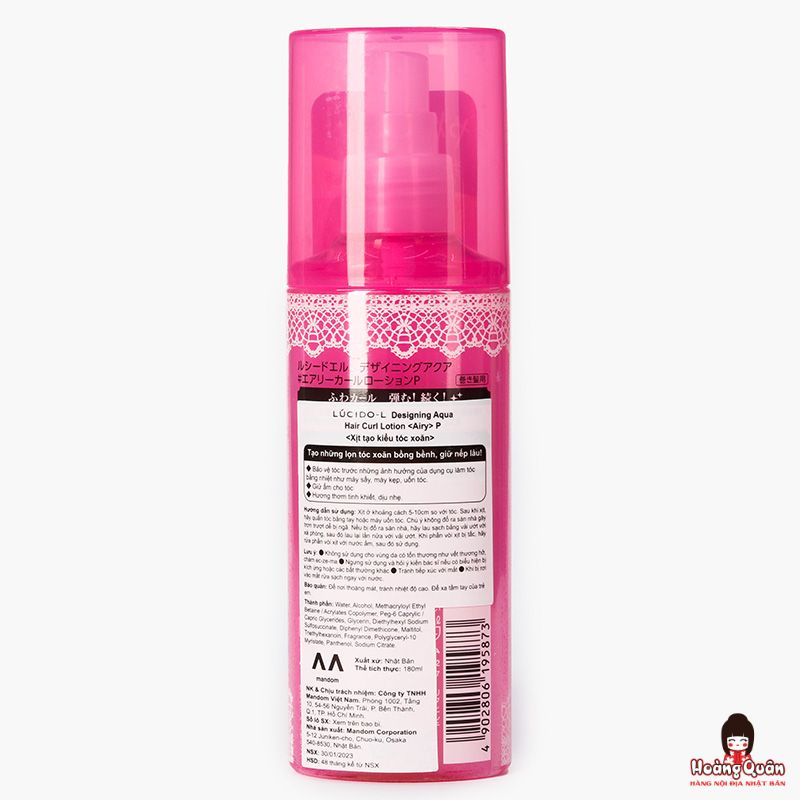 Xịt Tạo Kiểu Tóc Xoăn LUCIDO-L 180ml giá rẻ