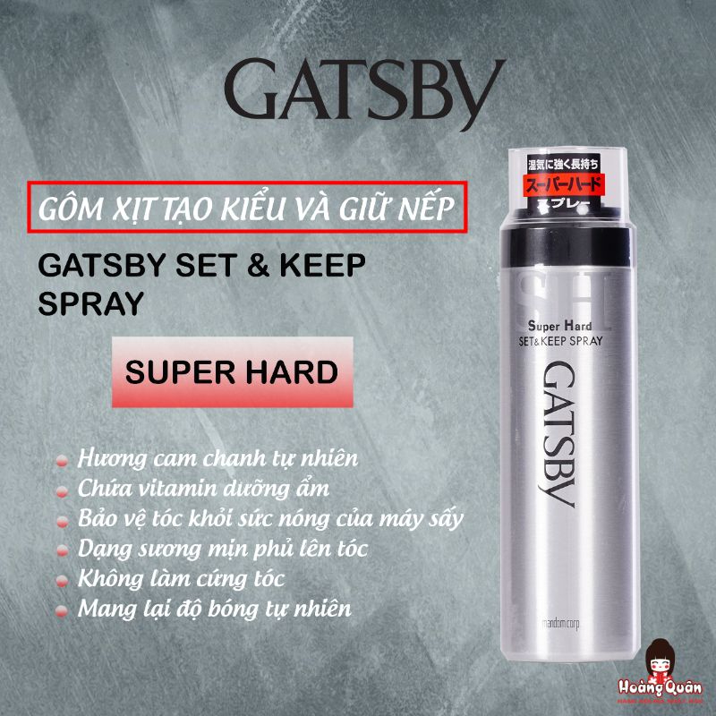 Xịt Tạo Kiểu Tóc Giữ Nếp Siêu Cứng Gatsby 180g