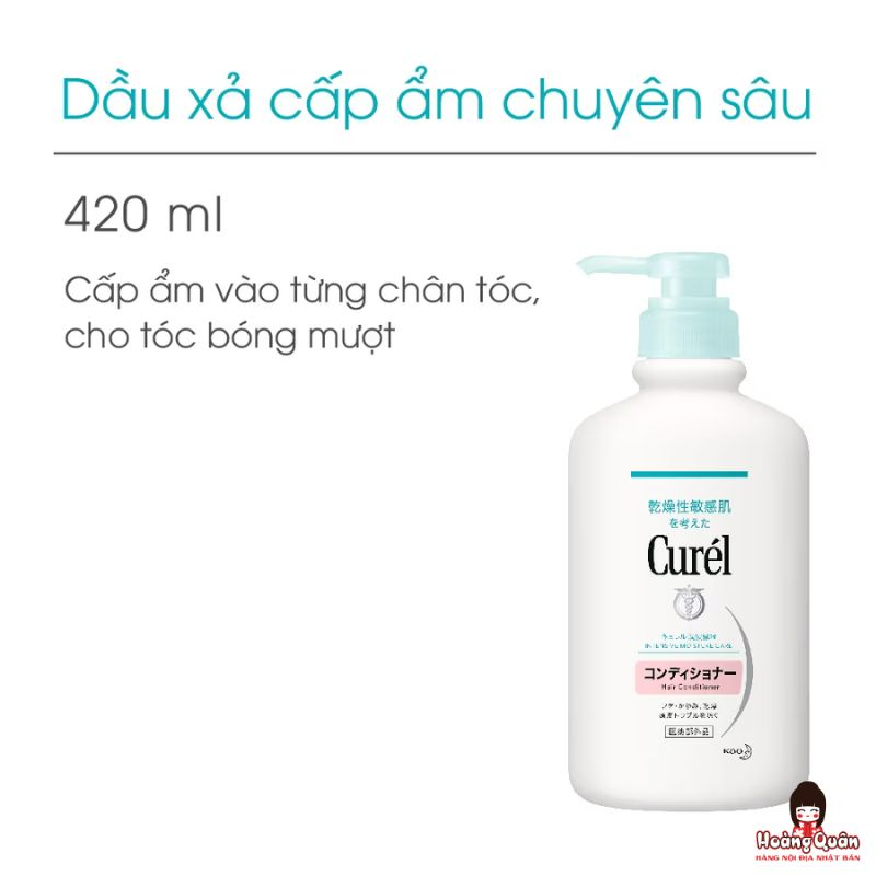 Dầu Xả Curél Cấp Ẩm Chuyên Sâu Cho Tóc & Da Đầu 420ml