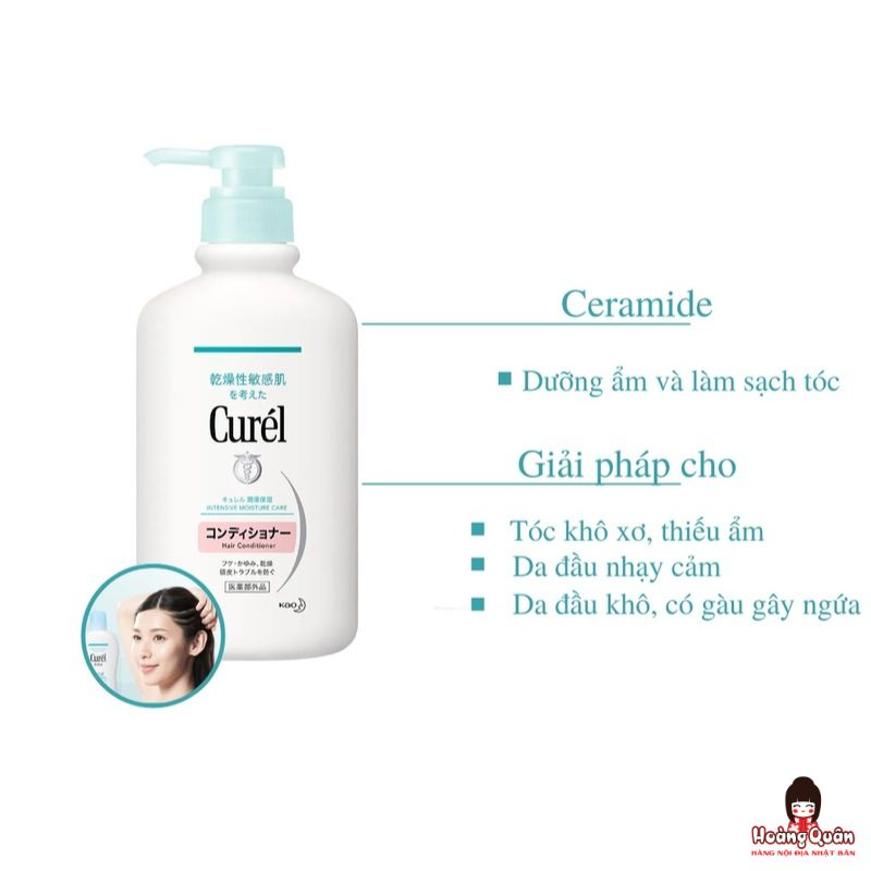 Dầu Xả Curél Cấp Ẩm Chuyên Sâu Cho Tóc & Da Đầu 420ml giá tốt