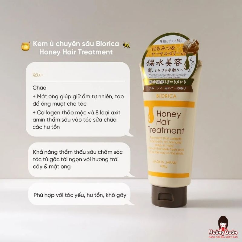 Dầu Ủ Tóc Mật Ong Biorica Honey Hair Treatment 180G giá rẻ
