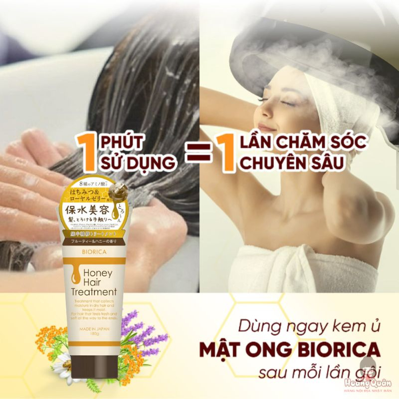 Dầu Ủ Tóc Mật Ong Biorica Honey Hair Treatment 180G uy tín