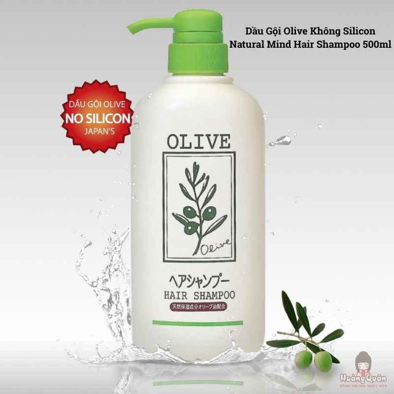 Dầu Gội Olive Không Silicon Natural Mind Hair Shampoo 500ml