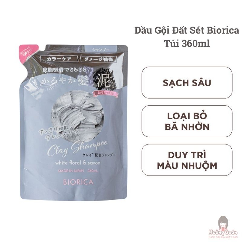 Dầu Gội Đất Sét Biorica Túi 360ml