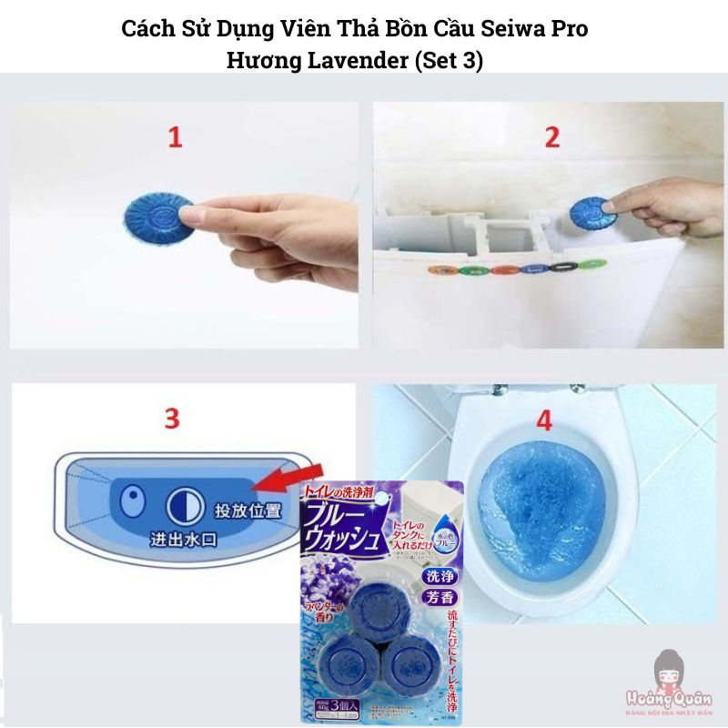 Viên Thả Bồn Cầu Seiwa Pro Hương Lavender (Set 3) giá rẻ