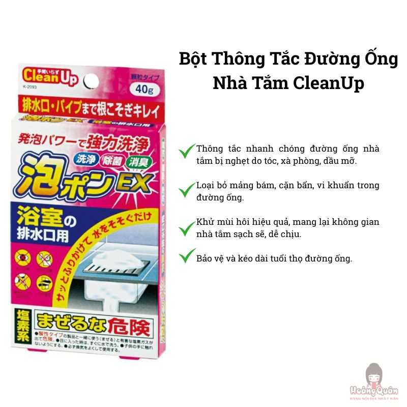 Bột Thông Tắc Đường Ống Nhà Tắm CleanUp giá rẻ