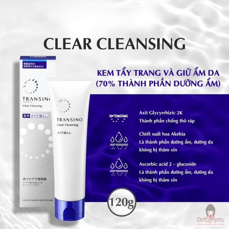 Kem Tẩy Trang Transino Clear Cleansing 120G