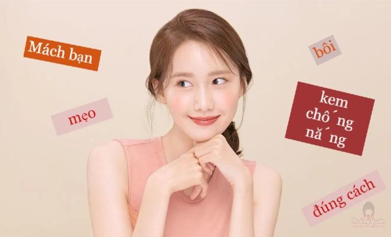 sử dụng kem chống nắng sao cho đúng cách