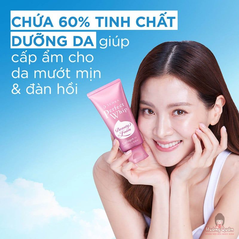 Sữa rửa mặt Senka Perfect Whip Collagen